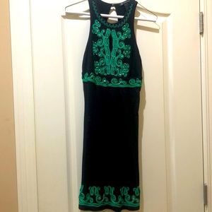 Black and green INC dress